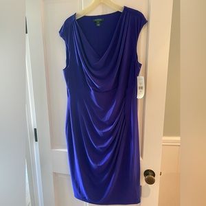 Ralph Lauren royal purple midi dress
